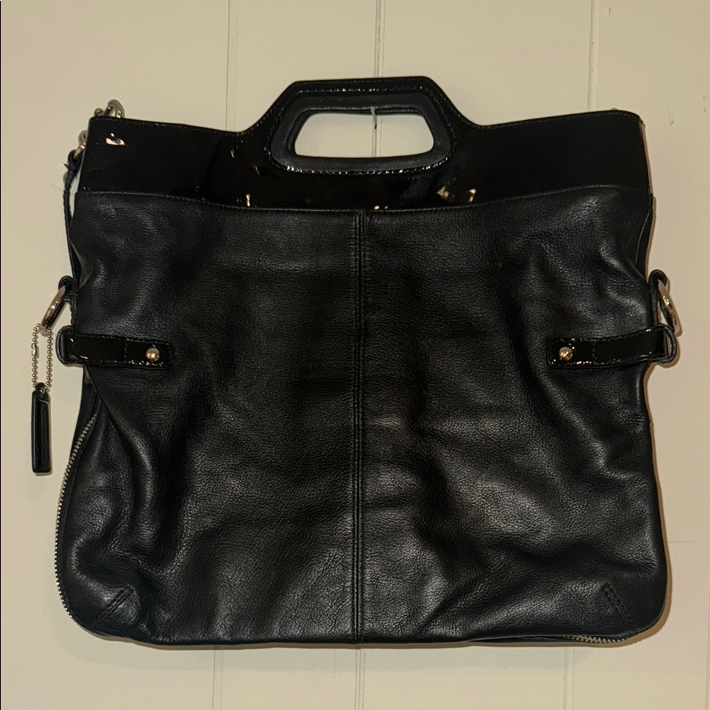 Coach Black Leather Patch